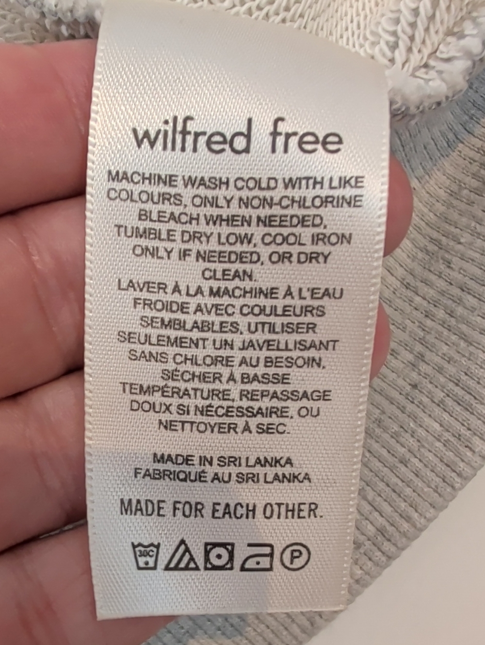 Aritzia Wilfred Free Janine Puff Sleeve Sweatshirt Gray Size XS - Picture 9 of 13